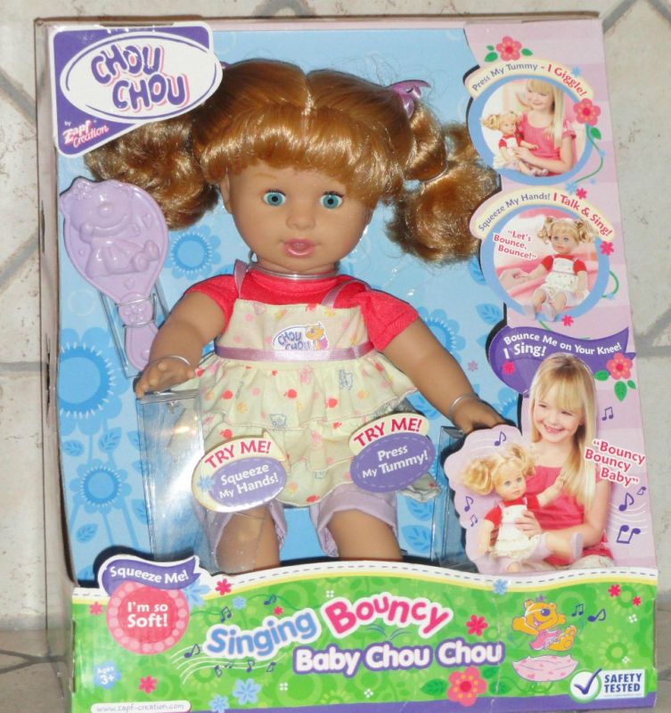 CHOU CHOU SINGING BOUNCY BABY INTERACTIVE DOLL ZAPF  