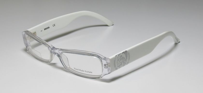 NEW DIESEL 0076 50 15 140 CRYSTAL/WHITE PLASTIC EYEGLASS/GLASSES 