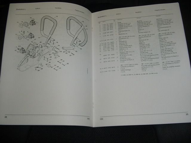 STIHL CHAINSAW 034 PARTS LIST MANUAL NEW 43 PAGES  