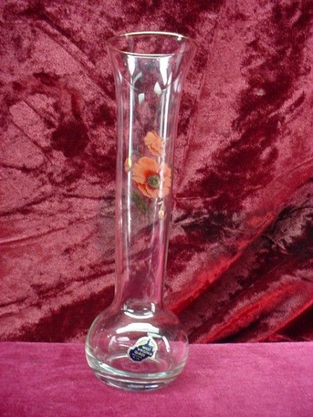 Vintage 1940s 8 WEST VIRGINIA GLASS BUD VASE Floral  