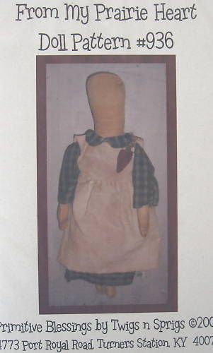 Primitive Grunge Doll pattern Twigs SPrings 20 greeter  