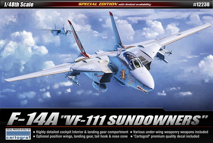 ACADEMY]1/48 F 14A VF 111 Sundowners Model Kit [12230]  