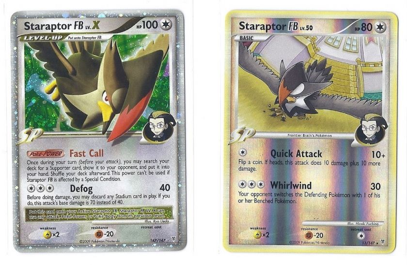 Pokemon Staraptor FB 147/147 & 11/147 Lot Card Holo Mt  