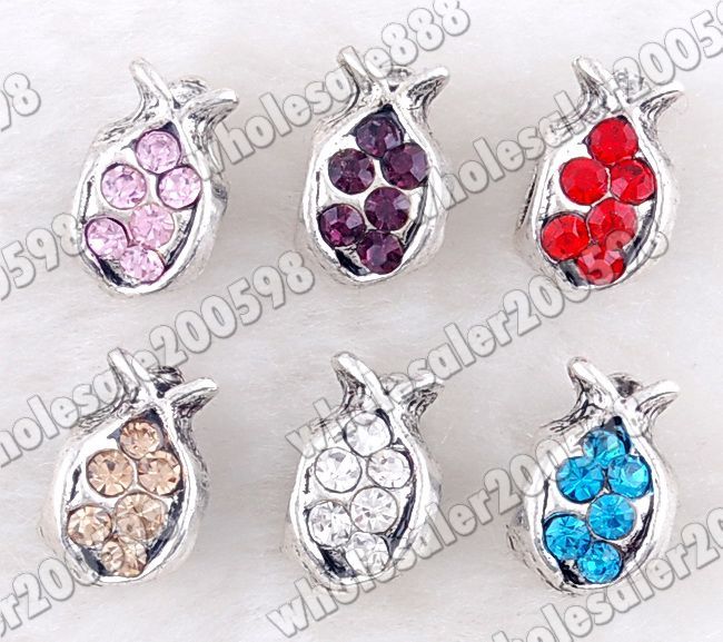 288PCS Tibet Silver Rhinestone Spacer Beads 4.5MM Hole  