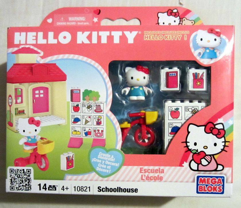 MEGA BLOKS HELLO KITTY SCHOOL HOUSE SCHOOLHOUSE 10821  