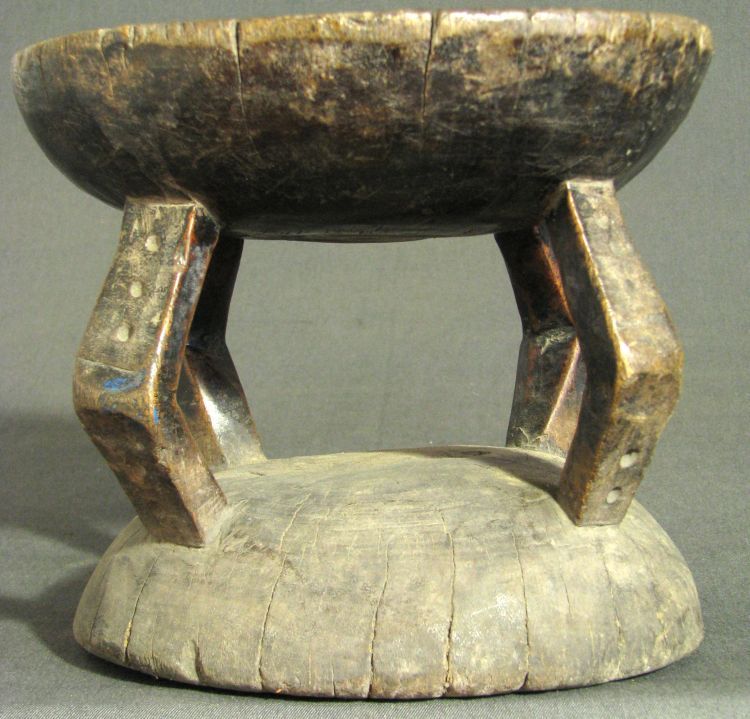 MBUNDA   AFRICAN TRIBAL STOOL   ZAMBIA # 10718  