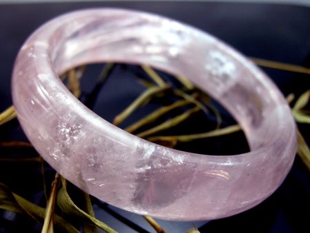 Pretty Rose Quartz Crystal Gemstone Bracelet Bangle reiki healing 