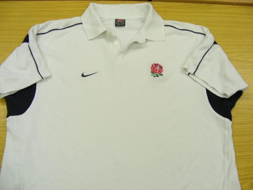 ENGLAND NIKE RUGBY UNION FOOTBALL POLO SHIRT JERSEY TOP XXL  