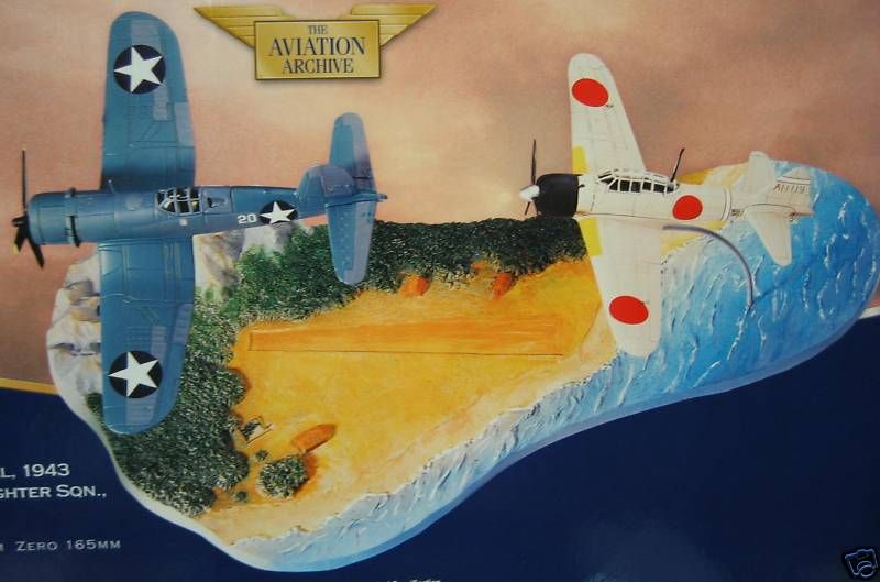 Corgi 2 Plane Set Corsair F4U1 & A6M2 Zero+Diorama 172  