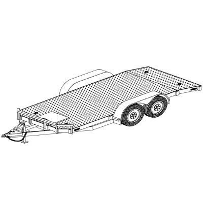 Tandem Car Carrier Trailer Blueprints #1218  