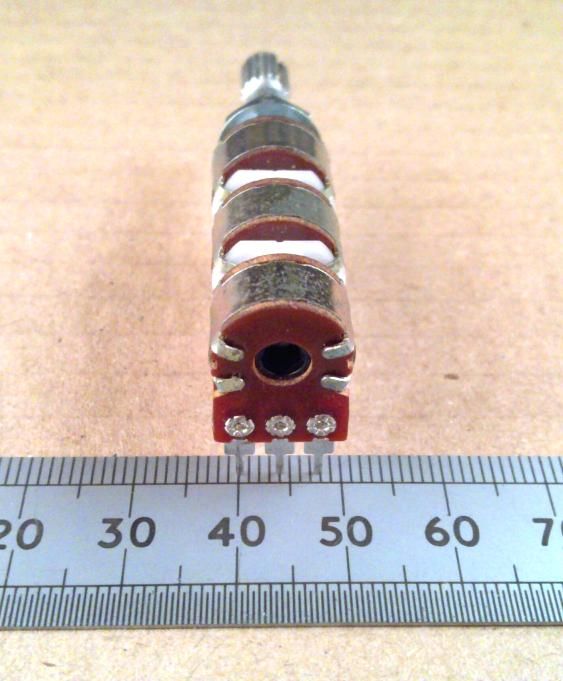 Way Pot, Six Gang Potentiometer, Linear and Log Types, Splined Shaft 