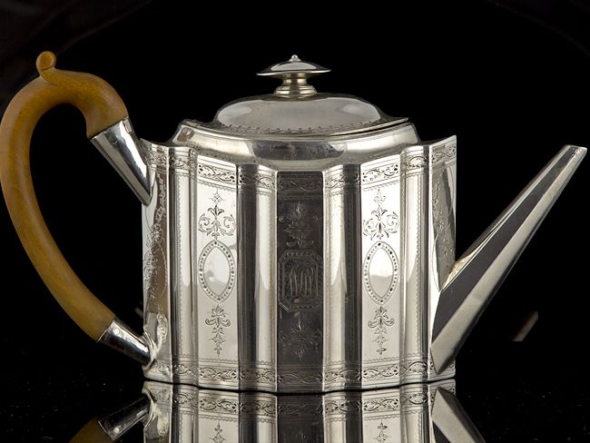 Sterling Silver George III Teapot, London 1792  