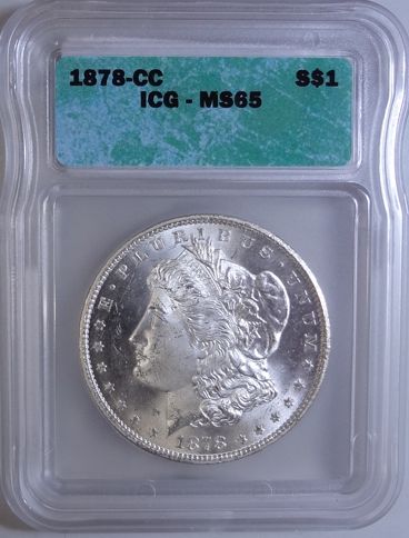 1878 CC MORGAN DOLLAR ICG MS 65 CHERRY WHITE  