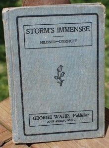 1904 Storms Immensee Hildner Diekhoff German Text Wahr  