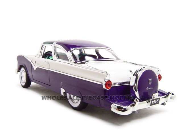 1955 FORD FAIRLANE CROWN VICTORIA PURPLE 118 DIECAST  