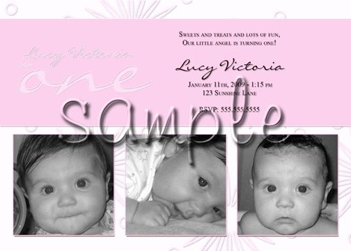 Custom Photo 1st, 2nd, 3rd Birthday Party Invitations  