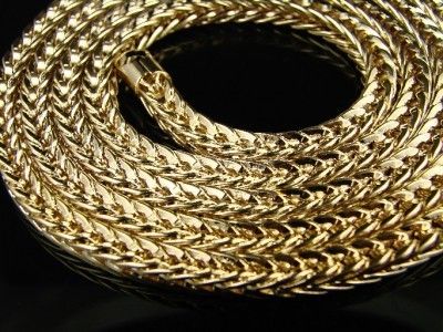 MENS 40 INCH 14K GOLD FINISH FRANCO CHAIN 5MM  