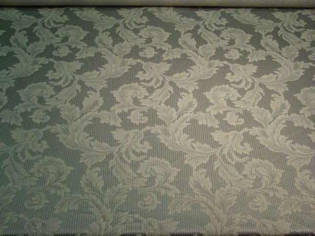 10 yds Green White Leaf Design Upholstery Fabris  