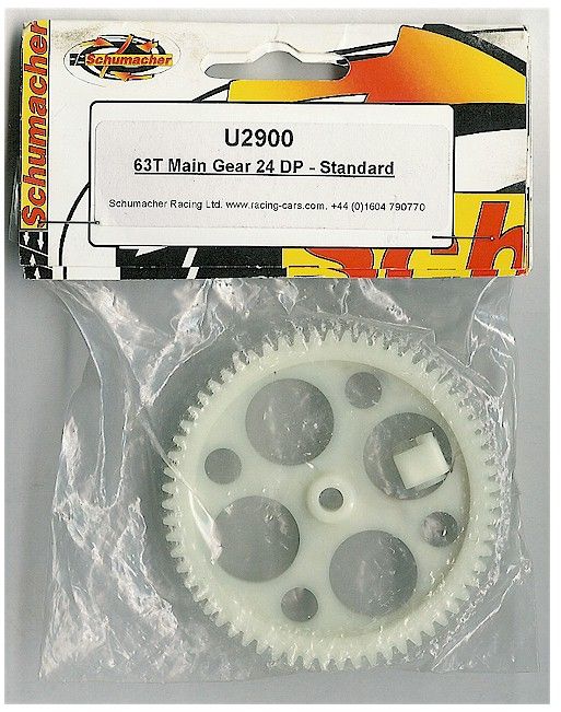 RC CAR SCHUMACHER U2900 63T MAIN GEAR 24DP STANDARD NIB  