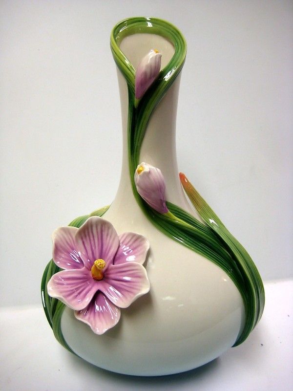 FRANZ PORCELAIN CROCUS FLOWER VASE #2573  