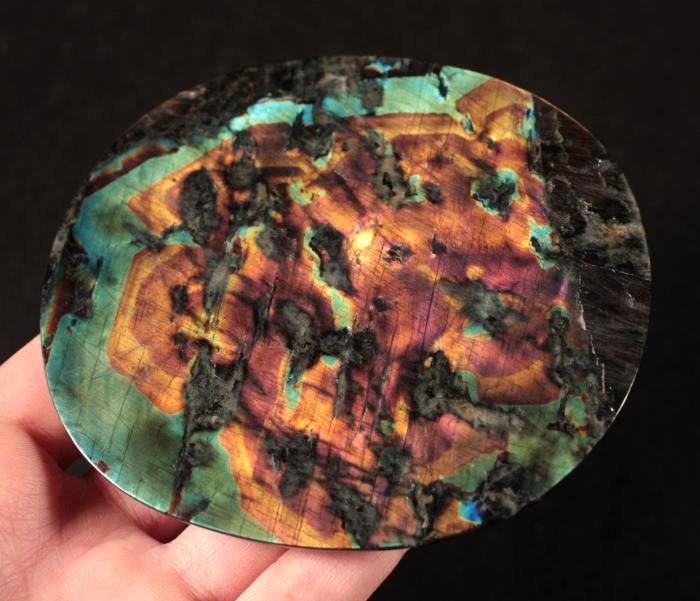 MULTICOLOR SPECTROLITE 2 SIDES POLISHED HUGE CABOCHON  