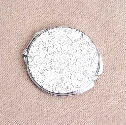 Mother of Pearl Make up Compact Mirror   Patchworked (Small Size 