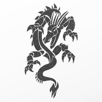 Tribal tattoo design Decal Sticker Dragon Helmet WRS38  