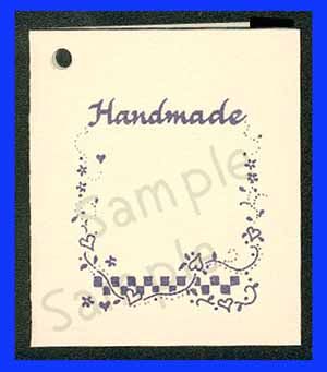 50 HANG TAGS For *HANDMADE* BLANK INSIDE~FOLDOVERS  