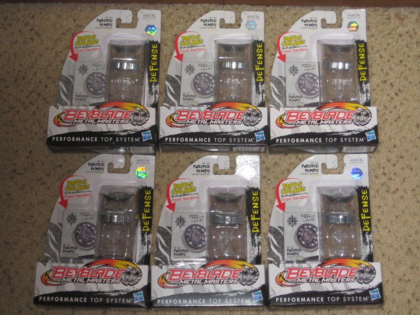 Lot of 6 BeyBlade Defense Metal MASTERS Twisted Tempo BB104 Hot Toy 