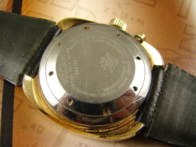   60s VULCAIN ANDRE PAILET MEN VINTAGE ALARM WATCH TIGER EYE DIAL WOW