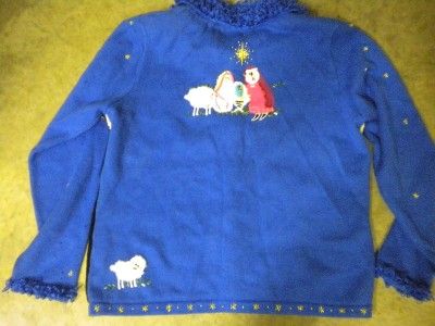 Berek nativity Christmas Mary, Joseph, Wise Men, Bethlehem SWEATER 