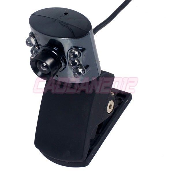 New USB2.0 300K 6 LED Laptop PC Webcam Camera with Mic  