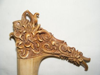   HORN / ANTLER HILT~ Parang Handle Dayak Sword Blade Knife Arms  