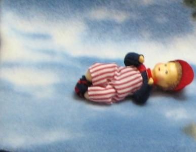 Dressed Toddler Ltl Boy 31390 Erna Meyer Dollhouse flexible stripes 1 