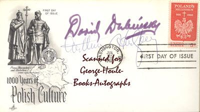 DAVID DUBINSKY   ARTHUR HERZBERG. First DayCover for the 5 cent Poland 