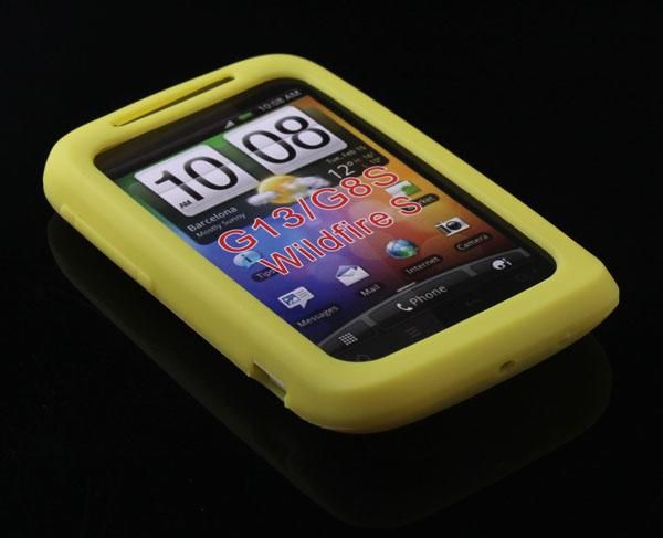 5PCS Colorful Silicone Soft Back Case Cover Skin For HTC Wildfire S 