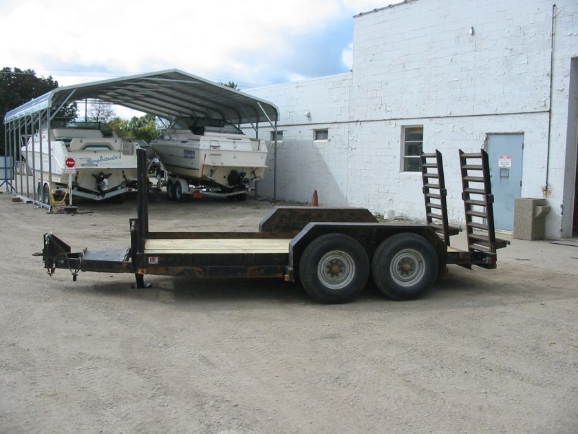 7332 International USED 1992 Trailer 14 Long Flatbed New Treated Wood 