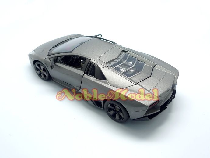 RASTAR 124 Diecast Lamborghini REVENTON   Flat Black Car Model Kit 