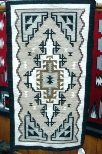 Navajo Weaving Helen Castillo Two Grey Hills Tapestry  