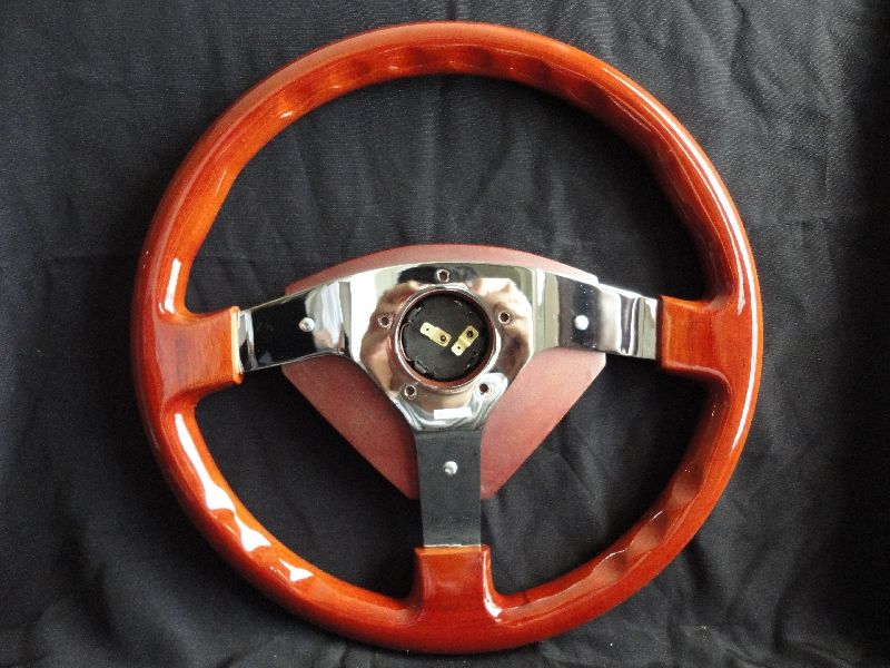 NEW 15 DESIGNO 3 SPOKE WOOD GRAIN STEERING WHEEL  