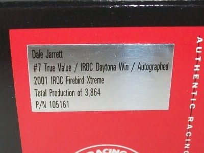 Dale Jarrett #7 Action True Value IROC Daytona Win Autographed 1/3864