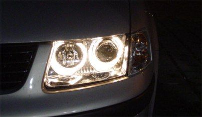 Angel EYES Headlights VW Passat B5/3B (96 00) Chrome  