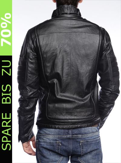 NEU G STAR MFD LEATHER JKT SCHWARZ HERREN 82048  