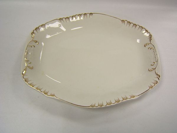 Johnson Brothers England China large oval platter gold  