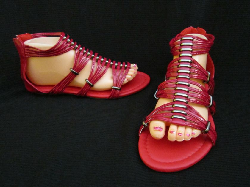 Gladiator Sandals RED/WINE Color Women US Size 5.5 10  