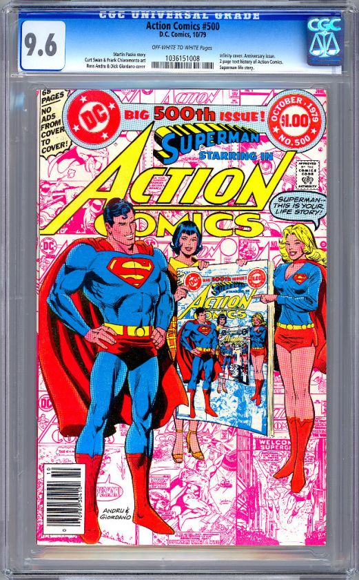 ACTION COMICS #500 CGC 9.6 NM 500th ANNIVERS ISSUE 1979  