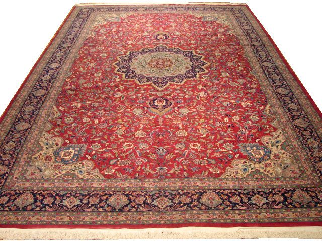 12X18 SILK&WOOL NEW SINO TABRIZ RUG  230 LINE FREE SHIP  