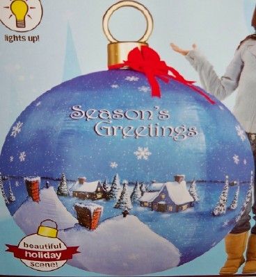 17583 Airblown 5ft Christmas Ornament Seasons Greeting  