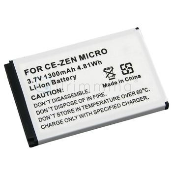 1300mAh BATTERY for CREATIVE ZEN MICRO 4GB 5GB 6GB NEW  