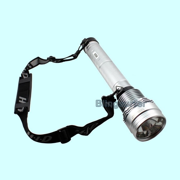 New Super Bright 65W HID Xenon Torch Flashlight Silver  